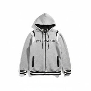 VTG Rocawear Pro League Full Zip Hoodie Colorblock Gray M Y2K Streetwear Hip Hop
